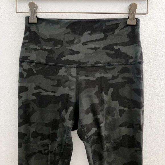 LULULEMON Align Pant *Full Length 28" Incognito Camo Multi Gator Green Size 6 - Picture 5 of 8